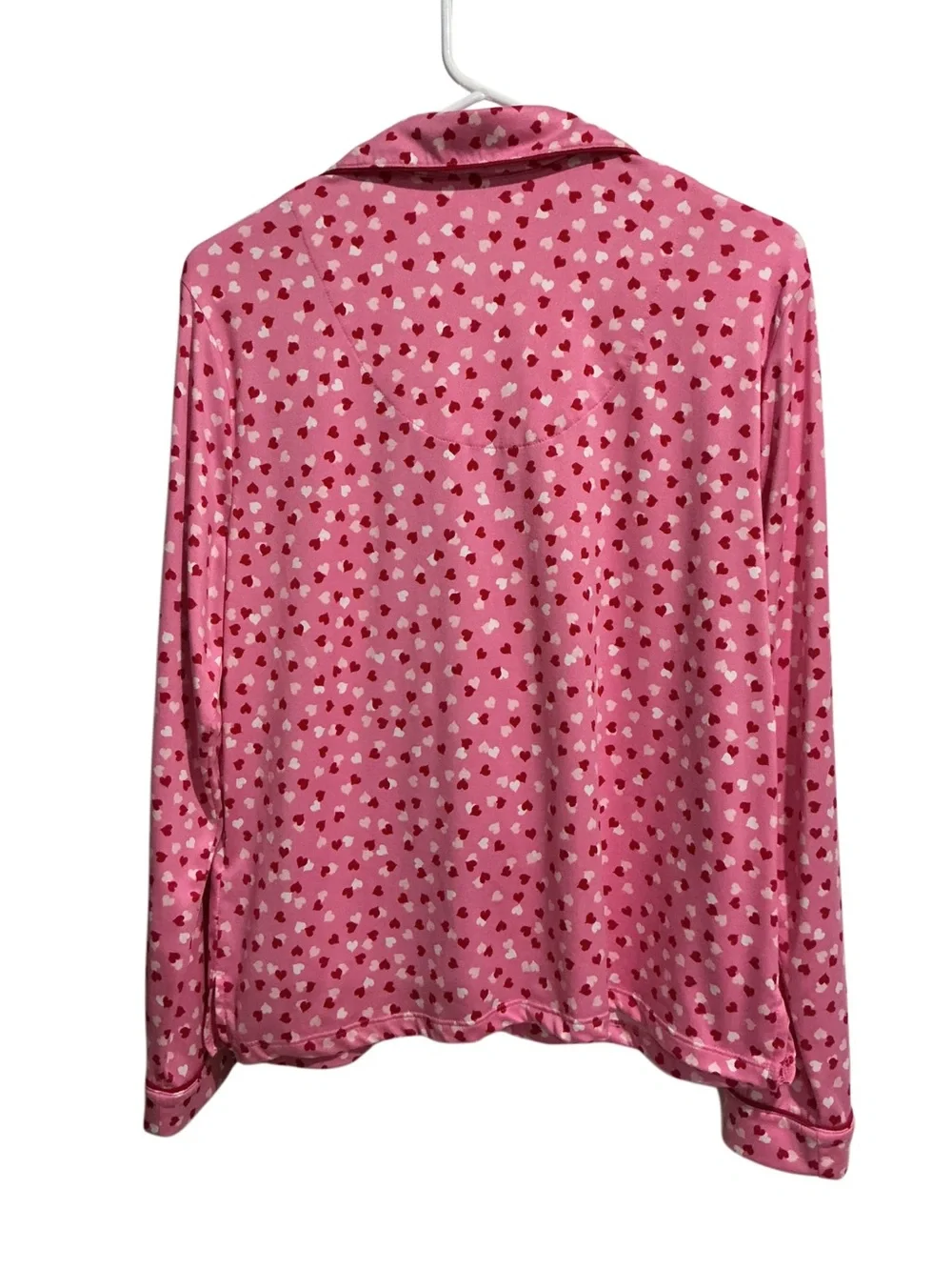 Kate Spade Pajama Set Heart Print Button-Down Top and Long Pants
